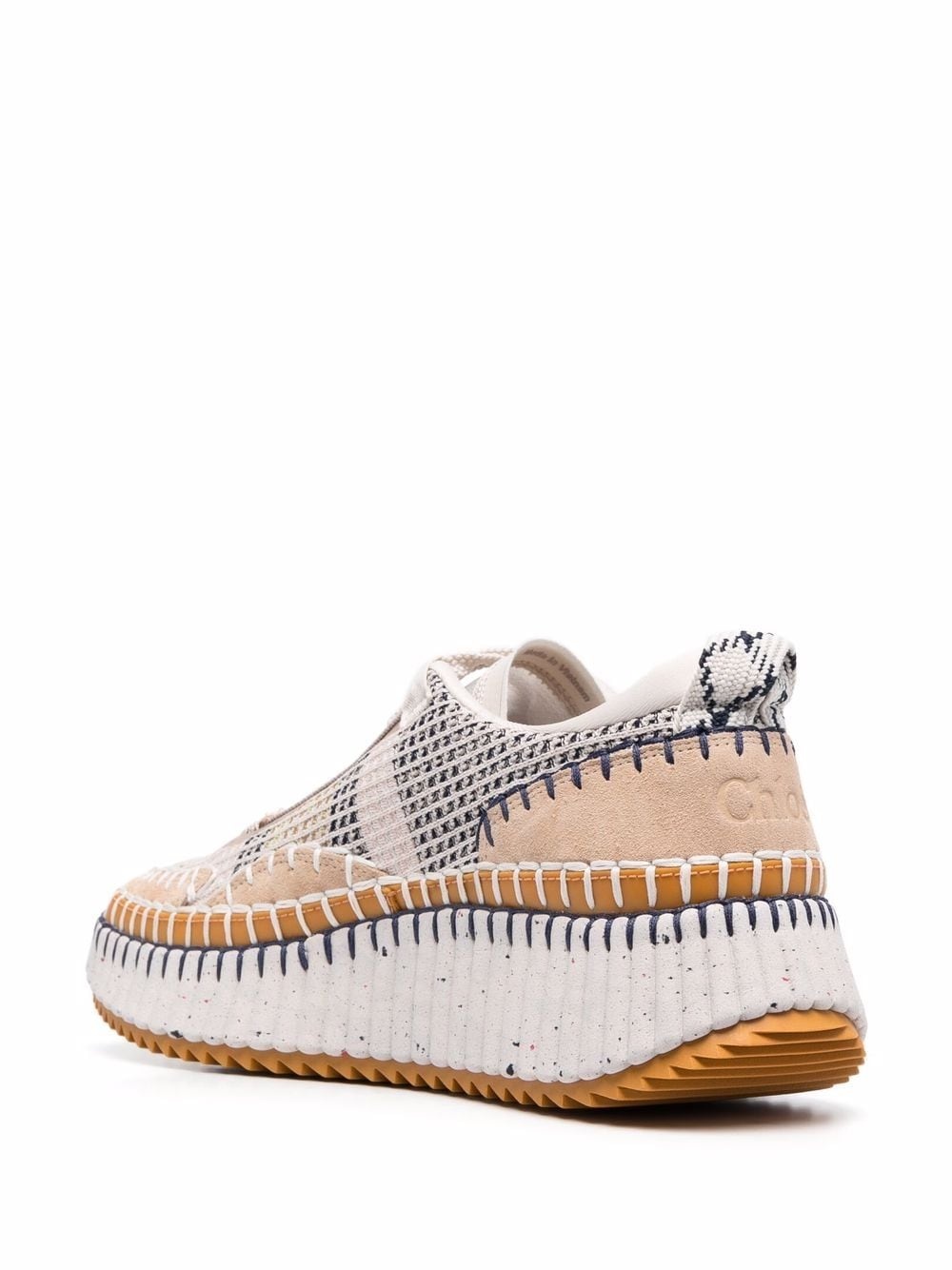 Chloè - Chloè Chloé whipstitch-trim Sneakers - 4