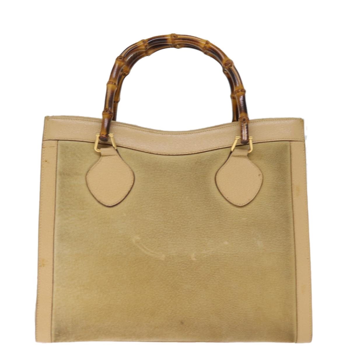 GUCCI Bamboo Hand Bag Suede Leather Beige 002 1186 002 1186 - 2