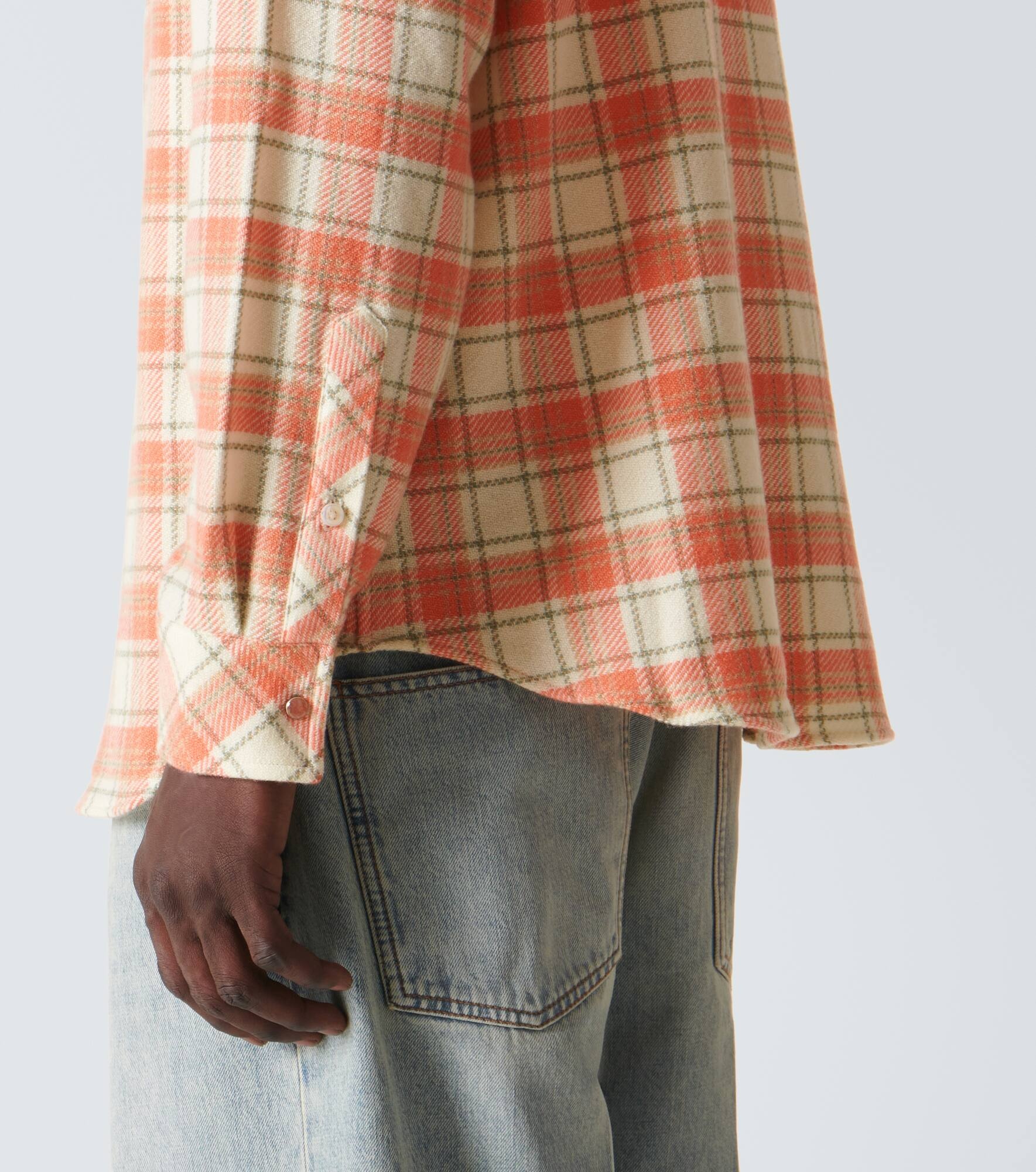 Plaid cashmere shirt - 6