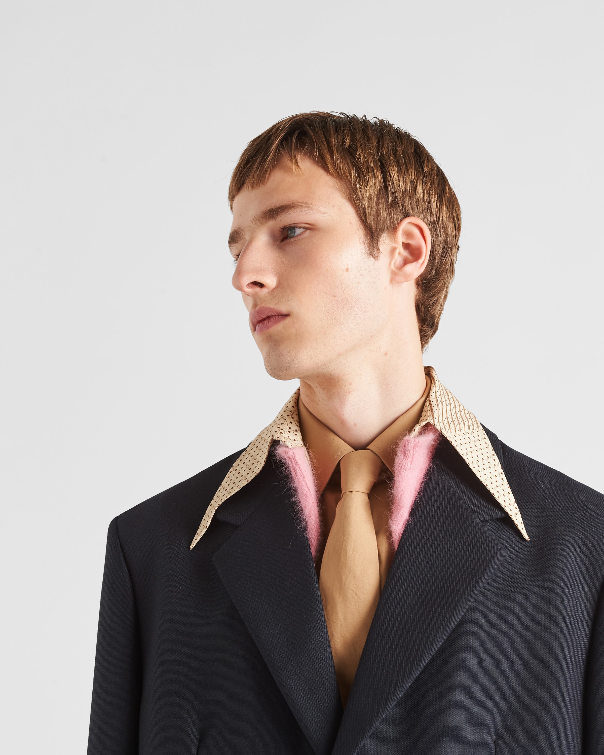 Mohair wool coat with collar - 3