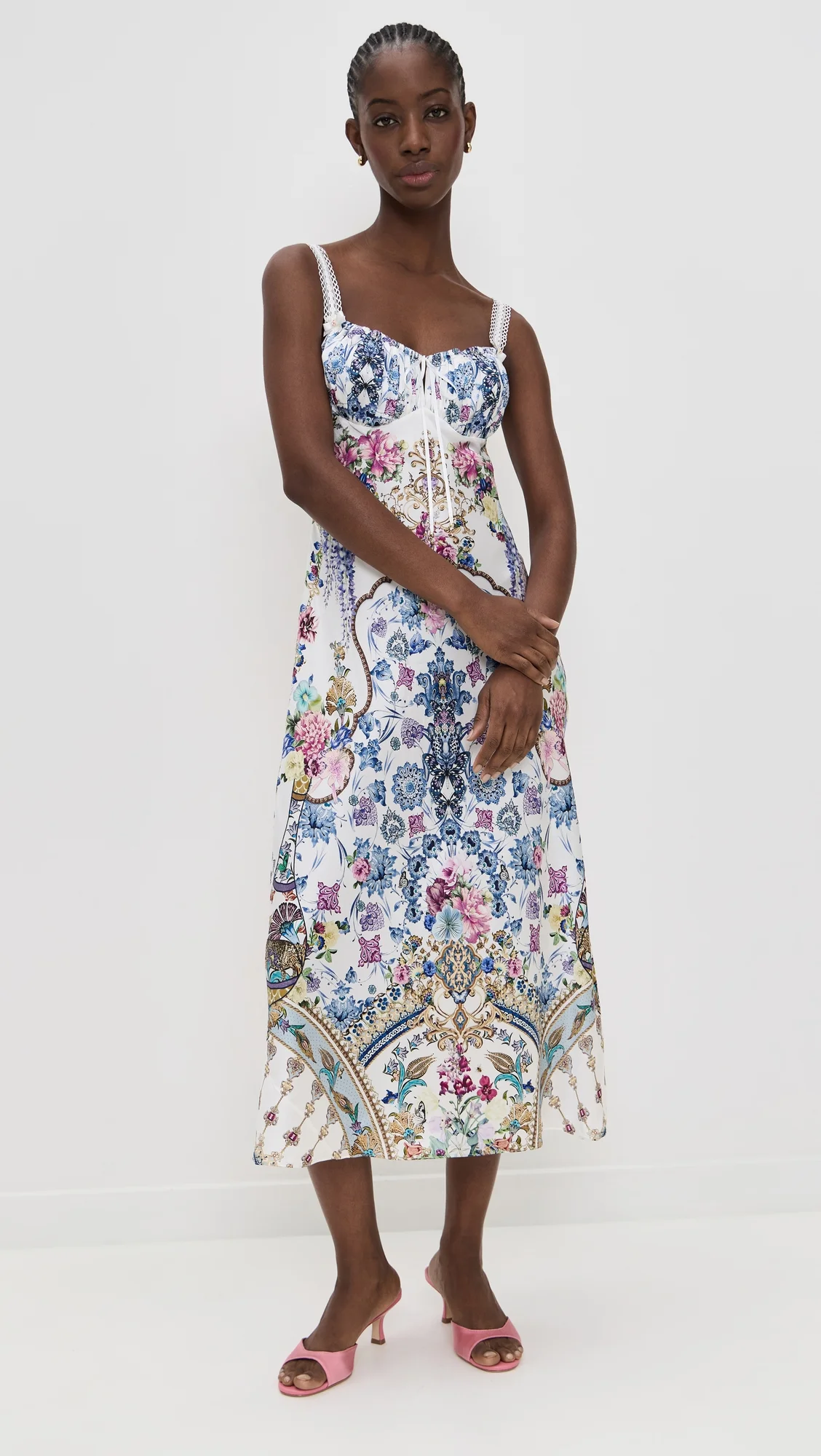 Gathered Bodice Bias Dress - 1