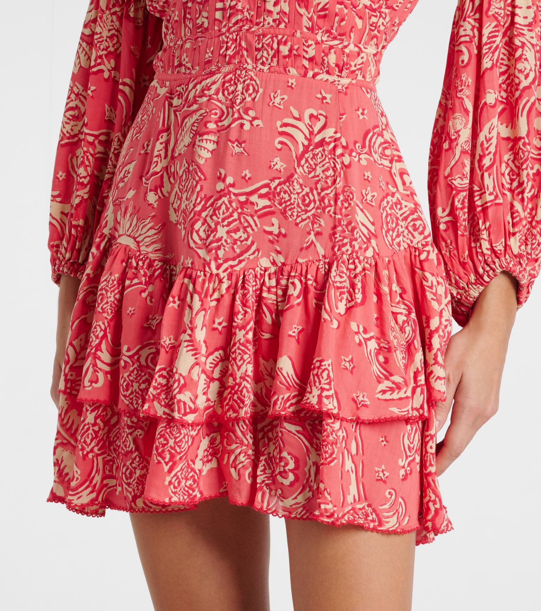Chiara printed ruffled minidress - 5
