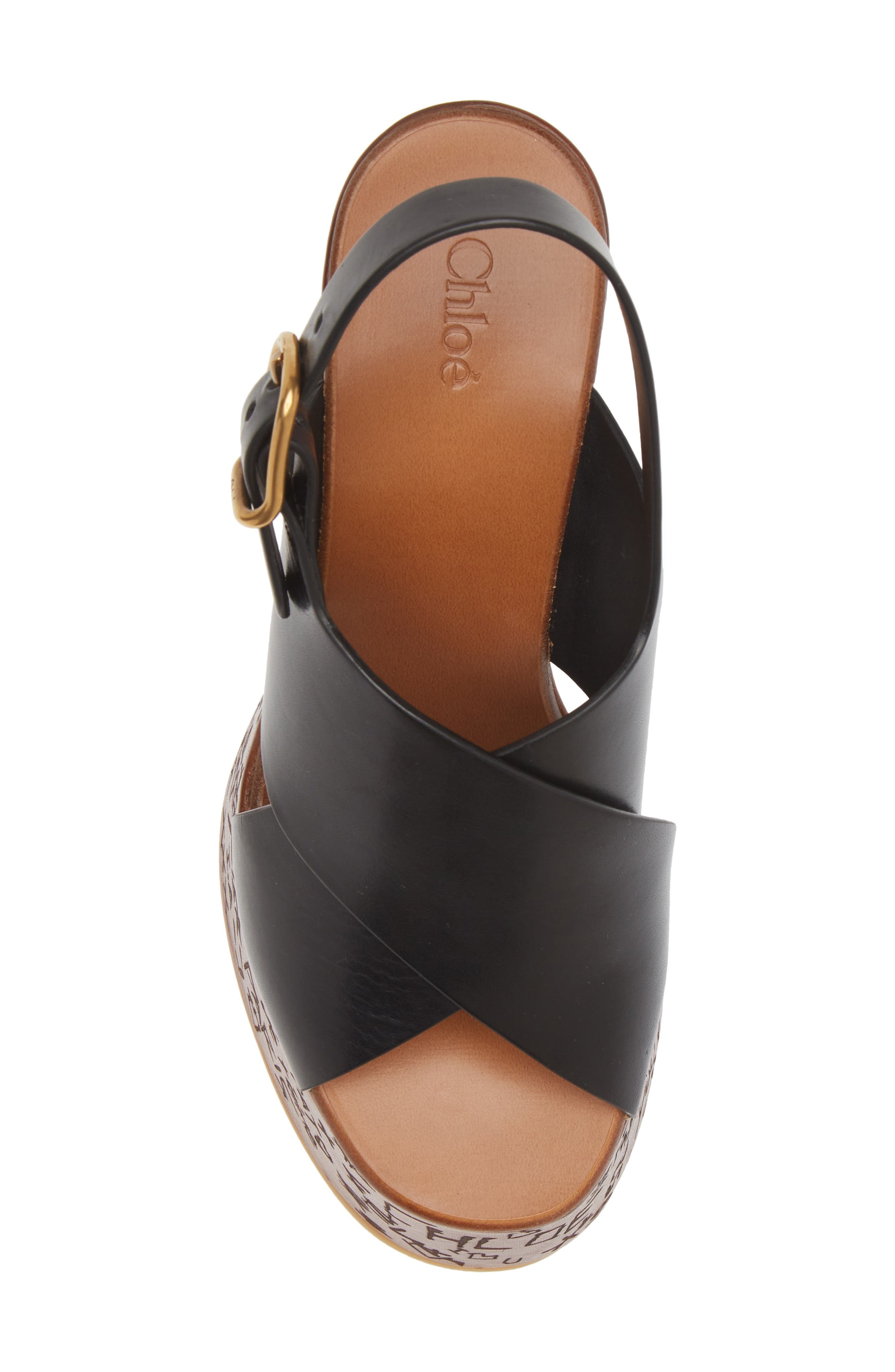 Chloé Maxime Wedge Sandal in 001 Black at Nordstrom - 5