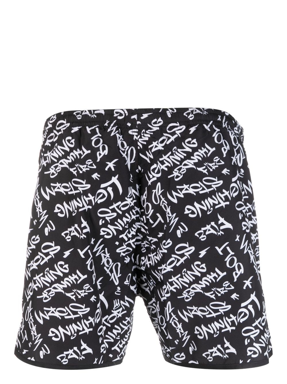 calligraphy-print drawstring swim shorts - 2