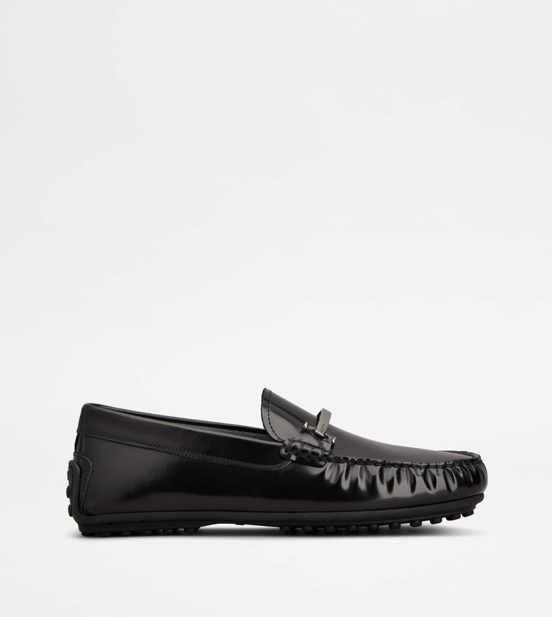 CITY GOMMINO DRIVING SHOES IN LEATHER - BLACK 1