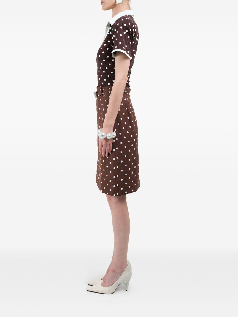 polka-dots belted midi skirt 5
