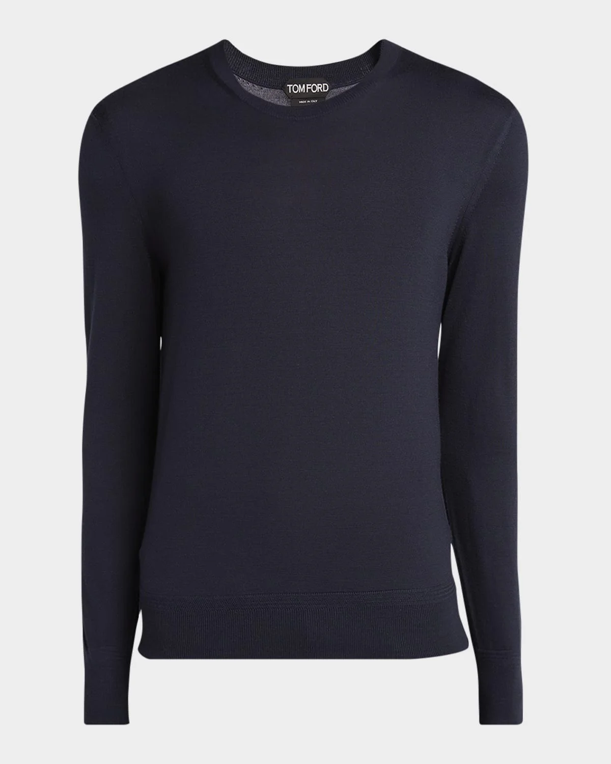 Men's Fine Gauge Wool Crewneck Sweater - 1