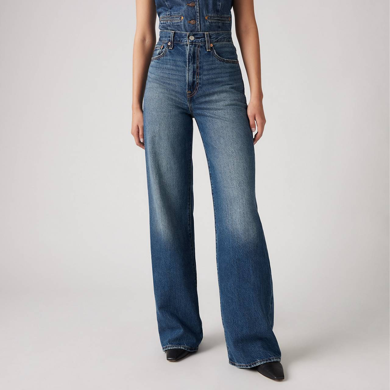 RIBCAGE WIDE LEG WOMEN'S JEANS - 4