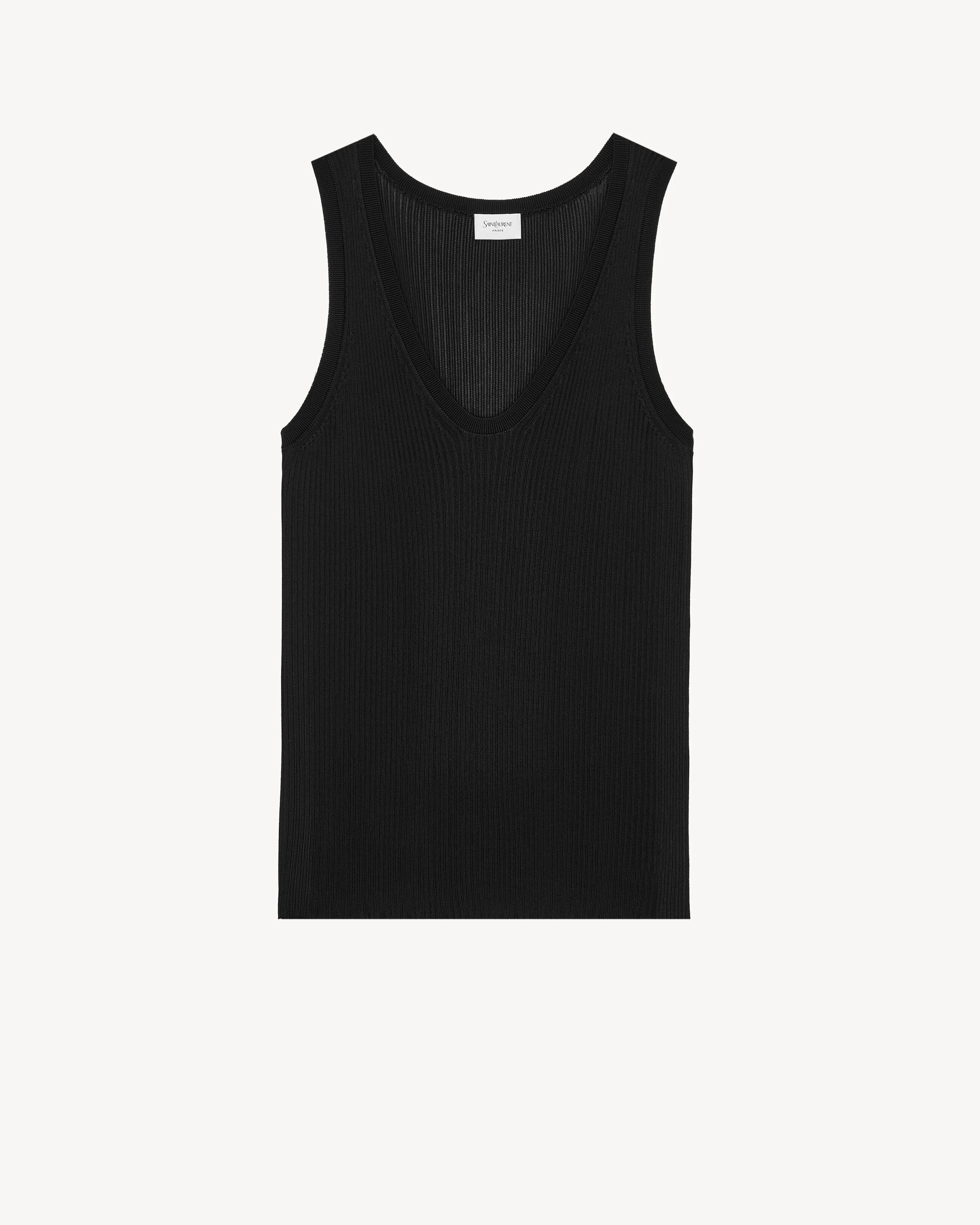 TANK TOP IN RIBBED KNIT - 1