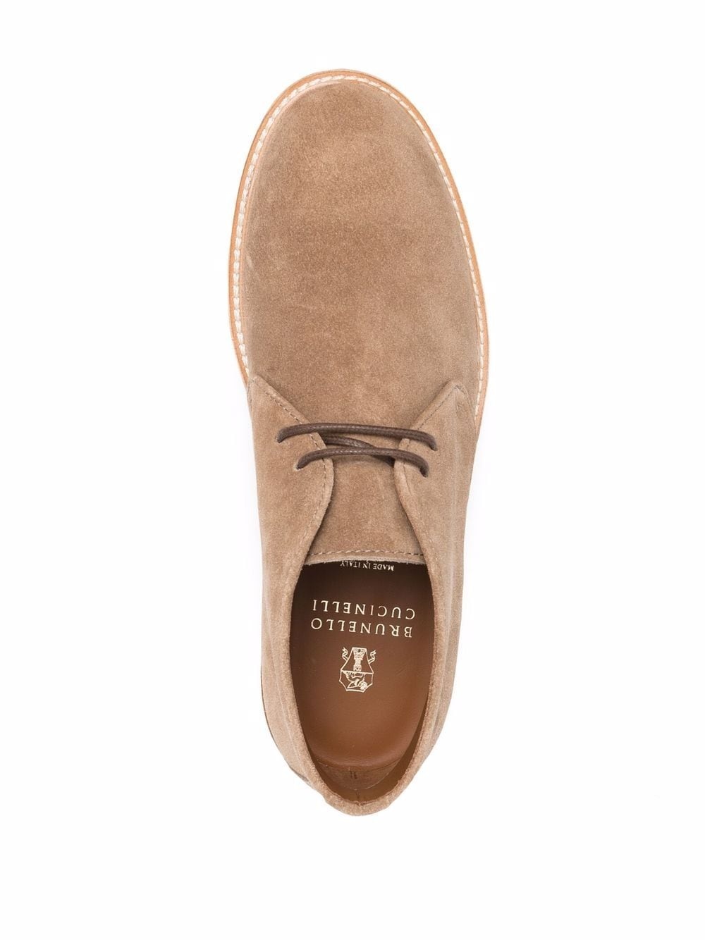 lace-up suede desert boots - 4