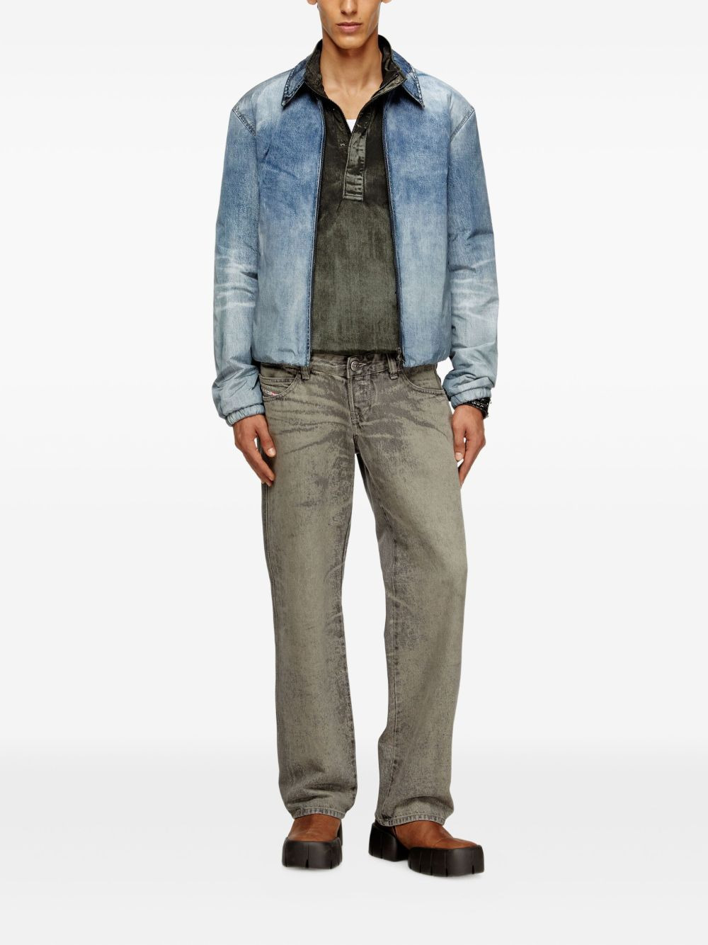 denim-effect jacket - 2