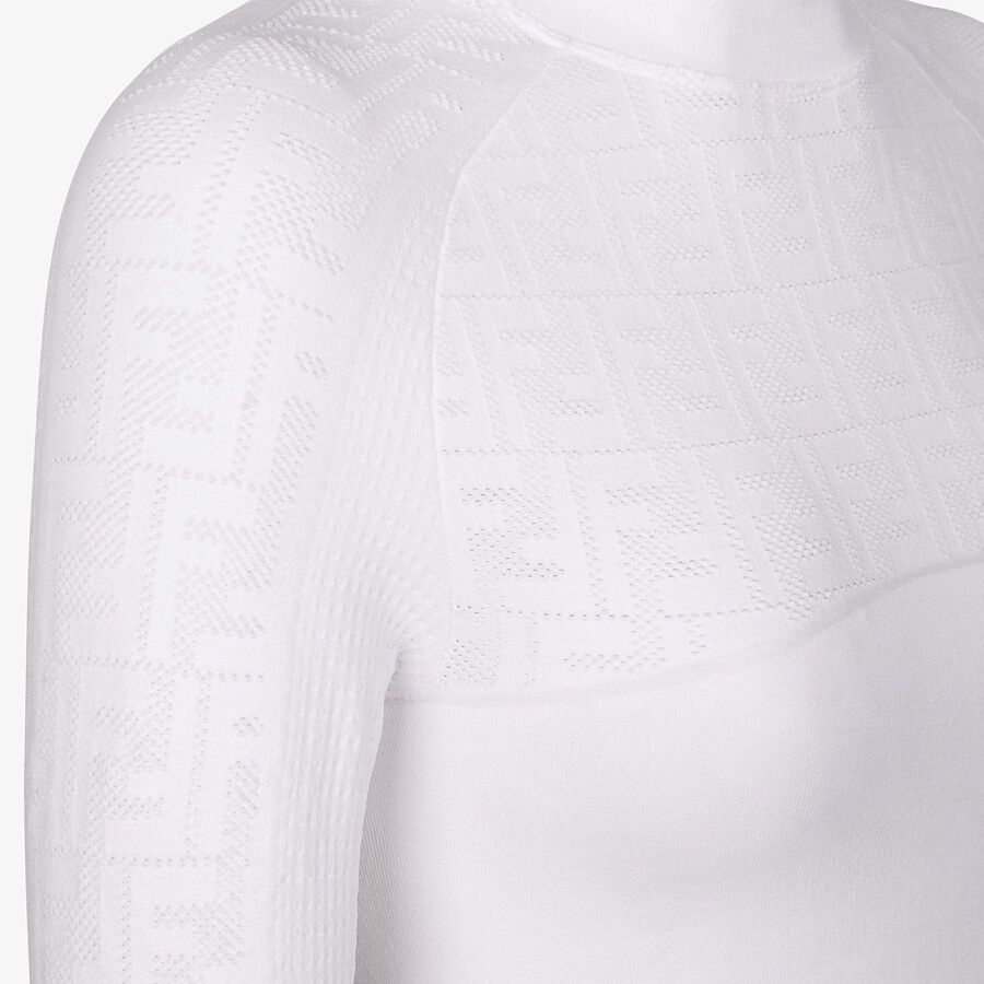 White tech fabric sweater - 3