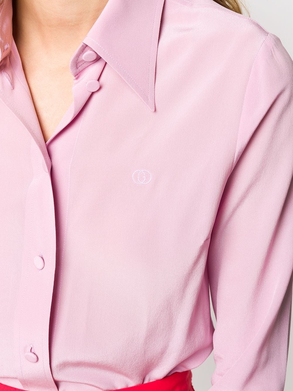 Crêpe de Chine silk shirt - 5