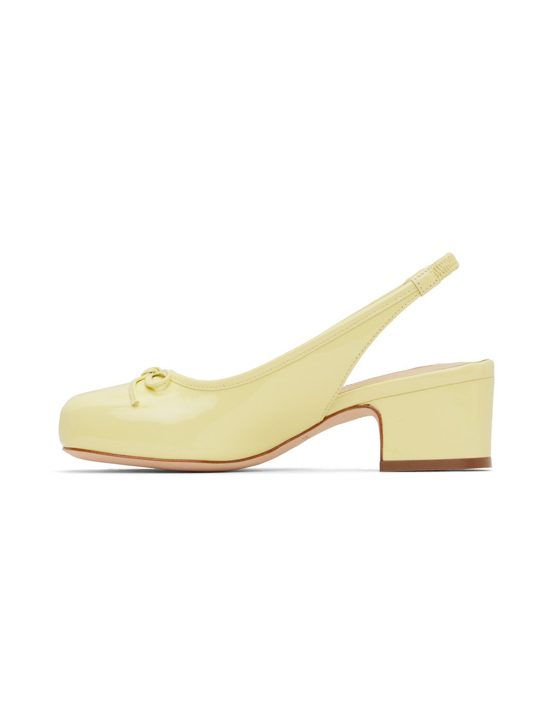 Yellow Slingback 45 Heels - 3