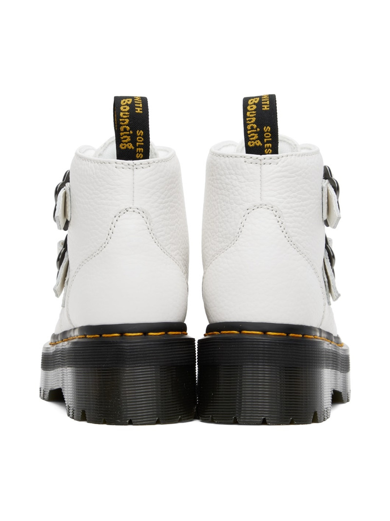 Dr. Martens White Devon Flower Platform Boots outlook