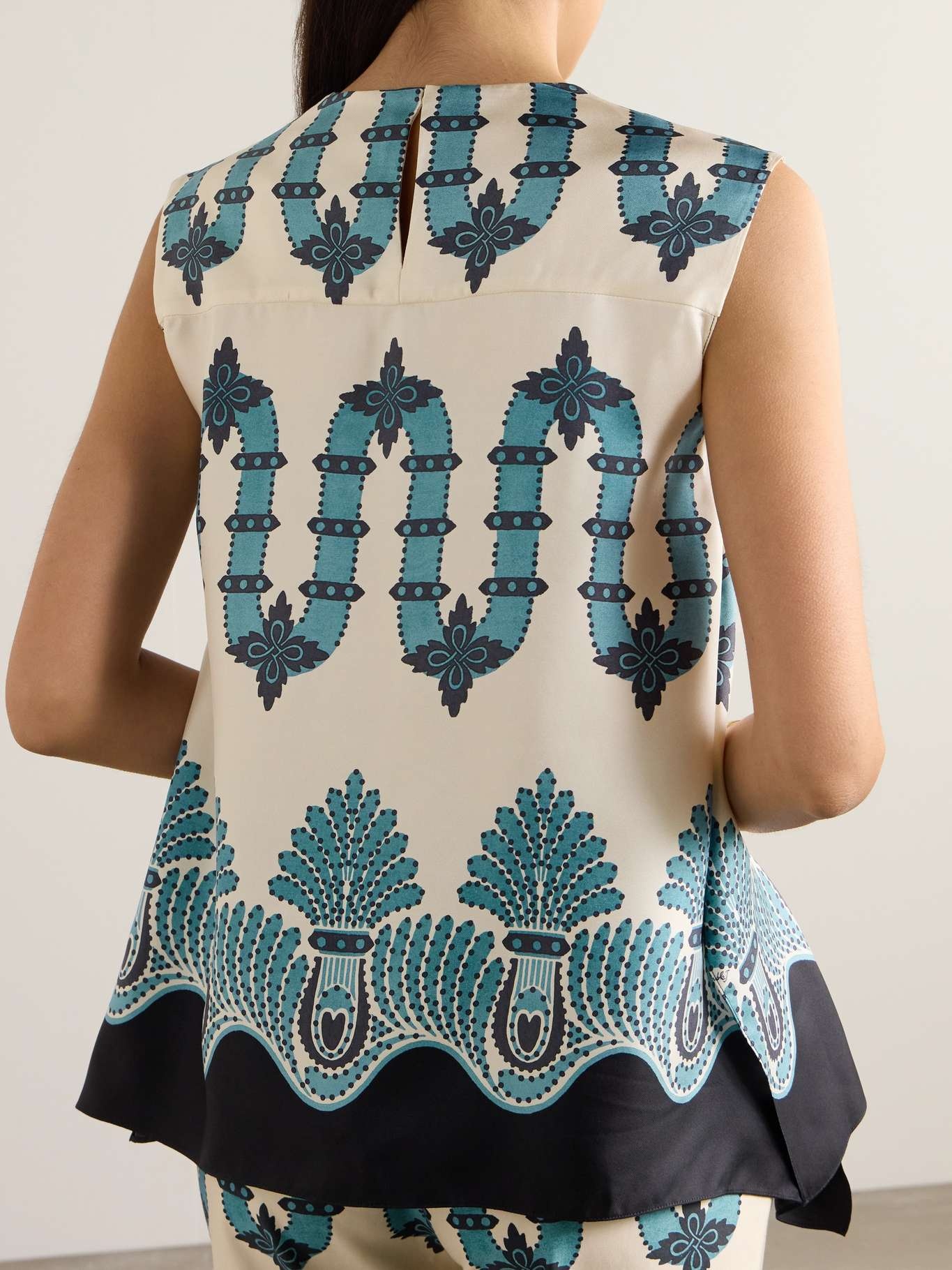 San Carlo printed silk-twill blouse - 3