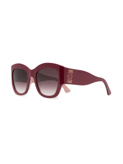 Cartier logo-detail squared-frame sunglasses outlook