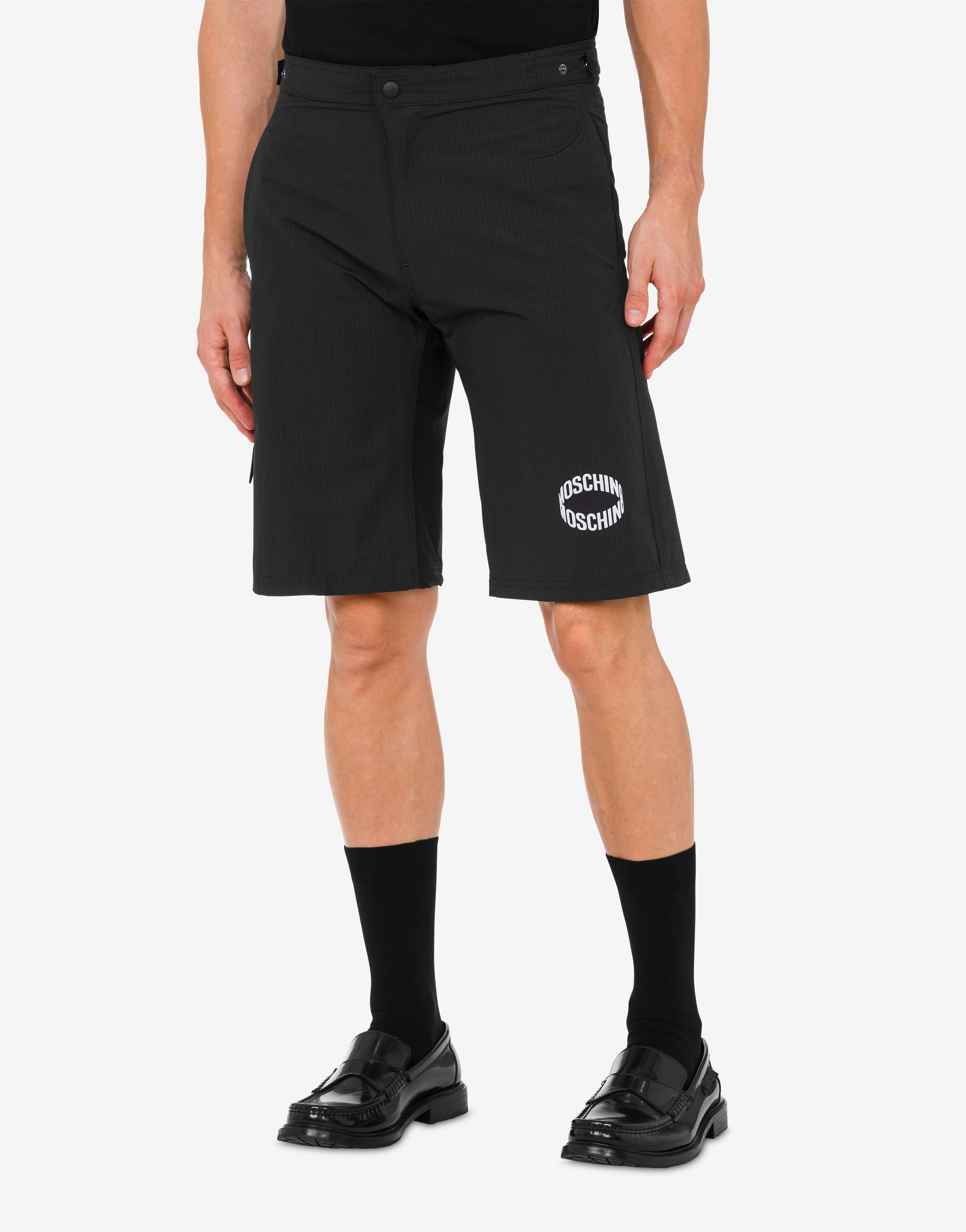 MOSCHINO LOOP RIPSTOP NYLON BERMUDA SHORTS - 2