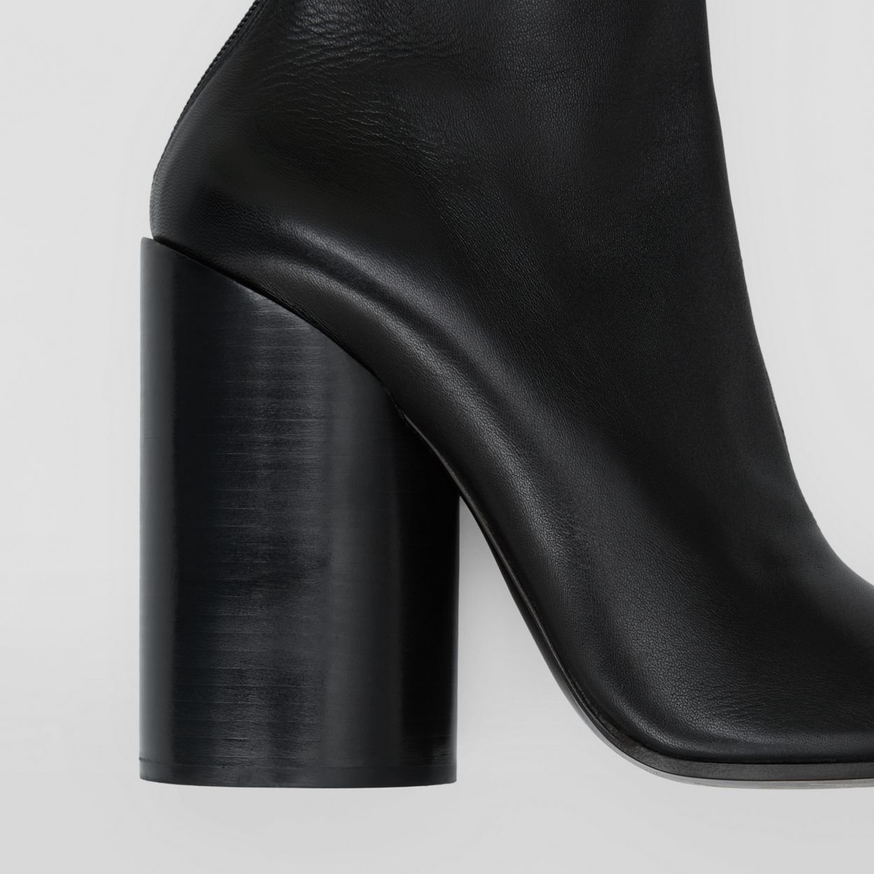 Leather Over-the-knee Sock Boots - 2