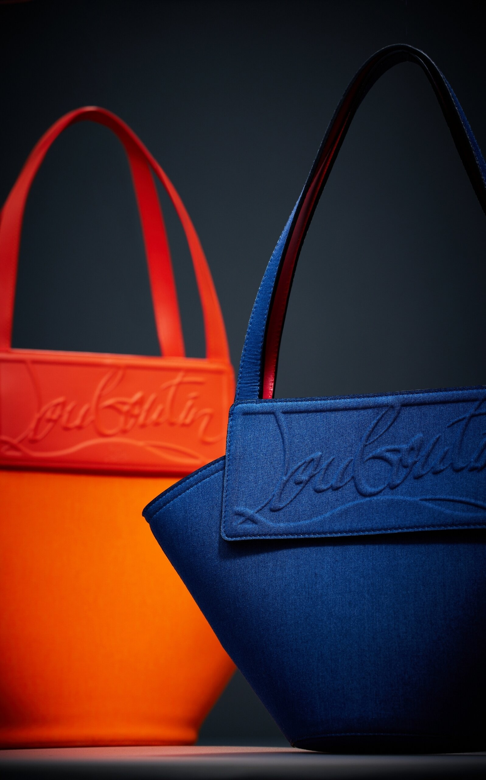 Loubishore Denim Leather Tote Bag blue - 4