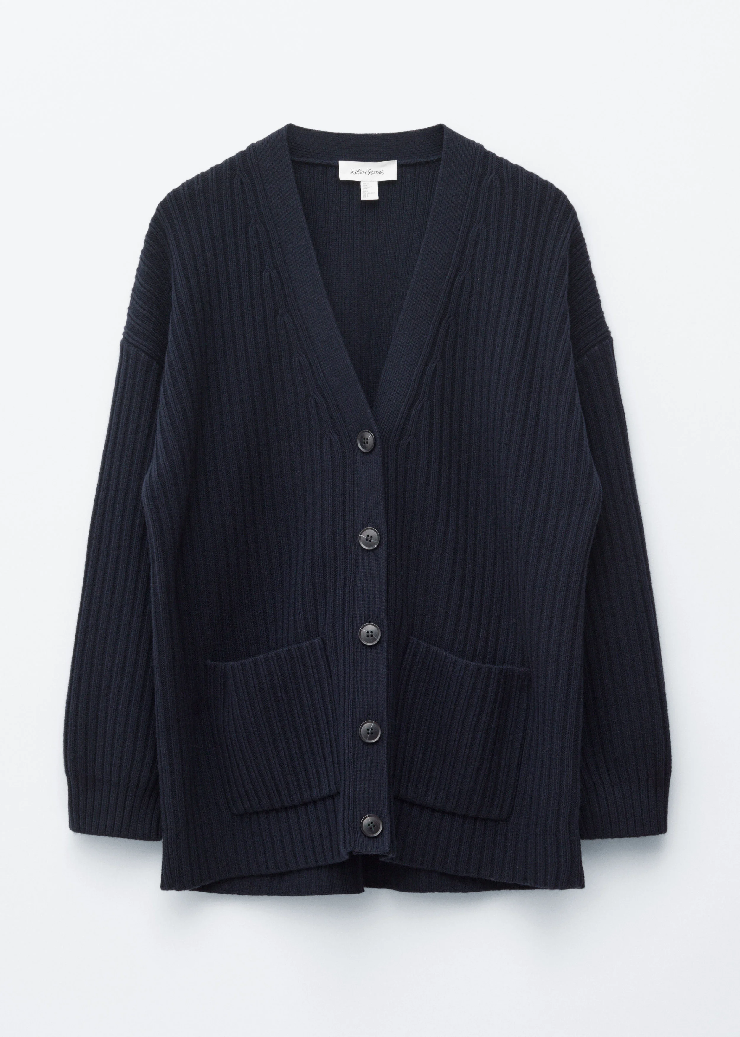 Rib-Knit Cardigan - 1