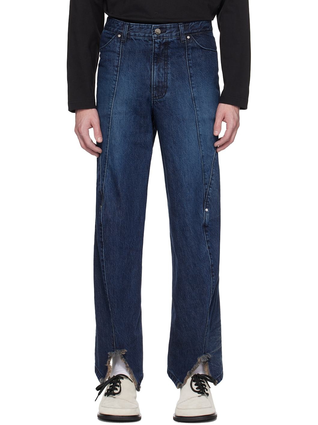 Blue Twisted Jeans - 1