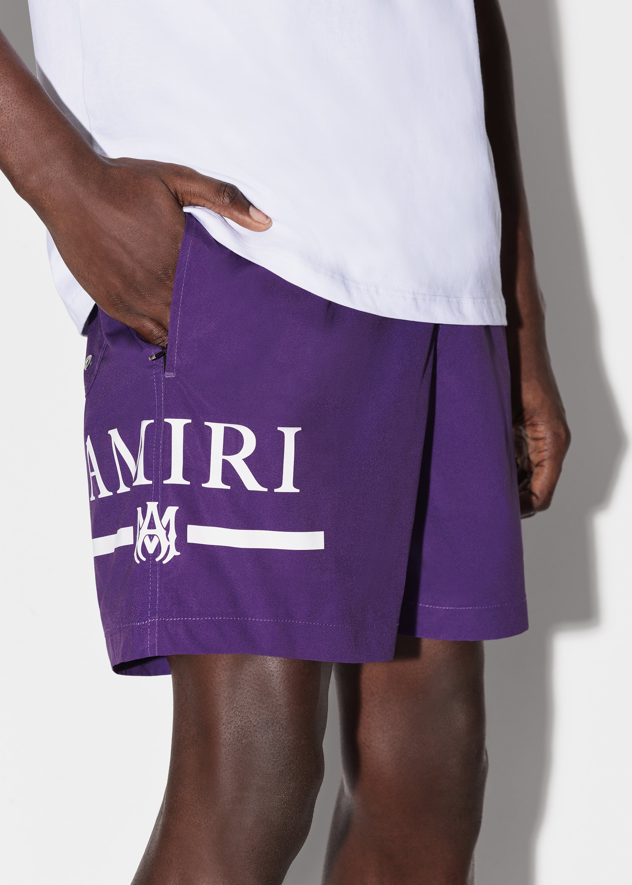 AMIRI M.A. BAR LOGO SWIM TRUNKS - 5