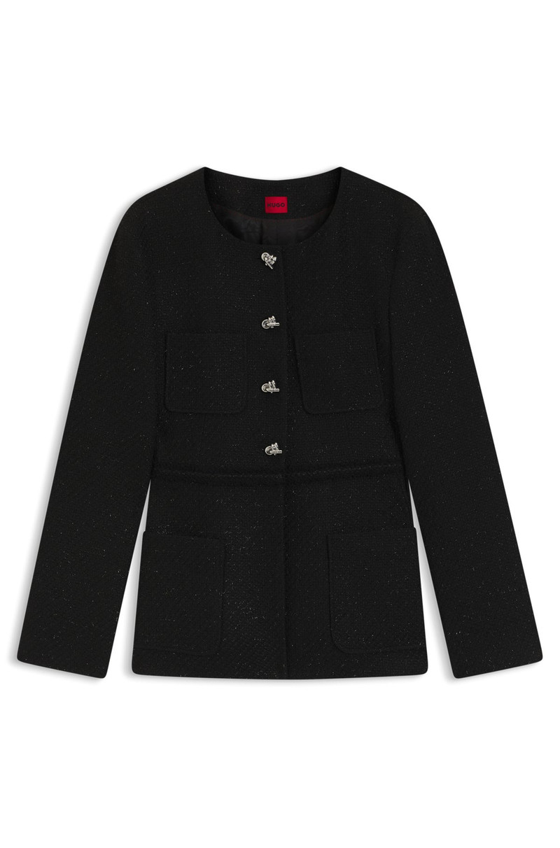 REGULAR-FIT BLAZER IN SPARKLING BOUCLÉ 1