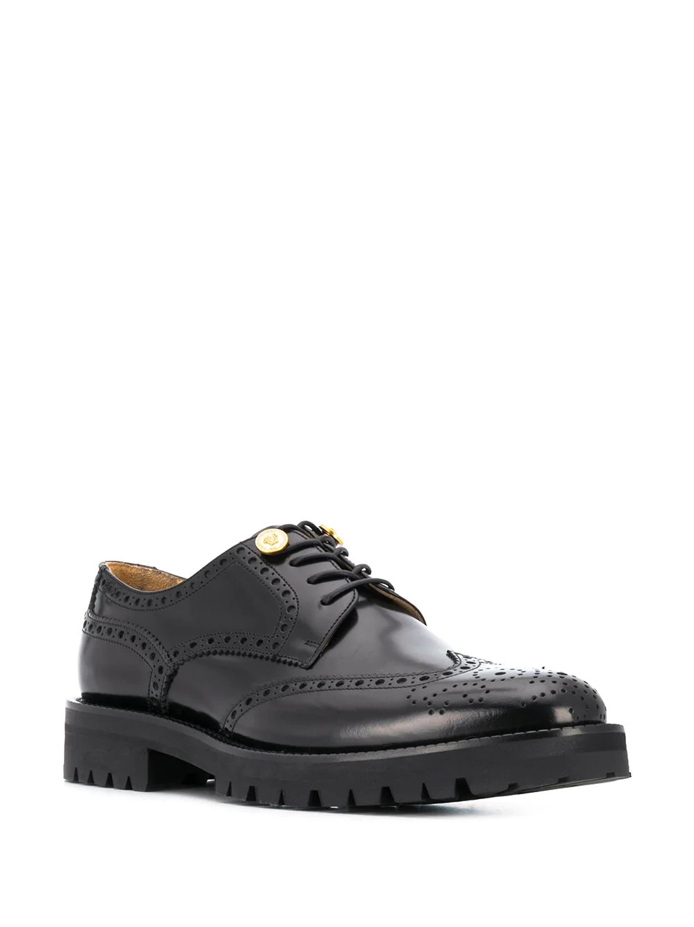 Medusa embossed button brogues - 2