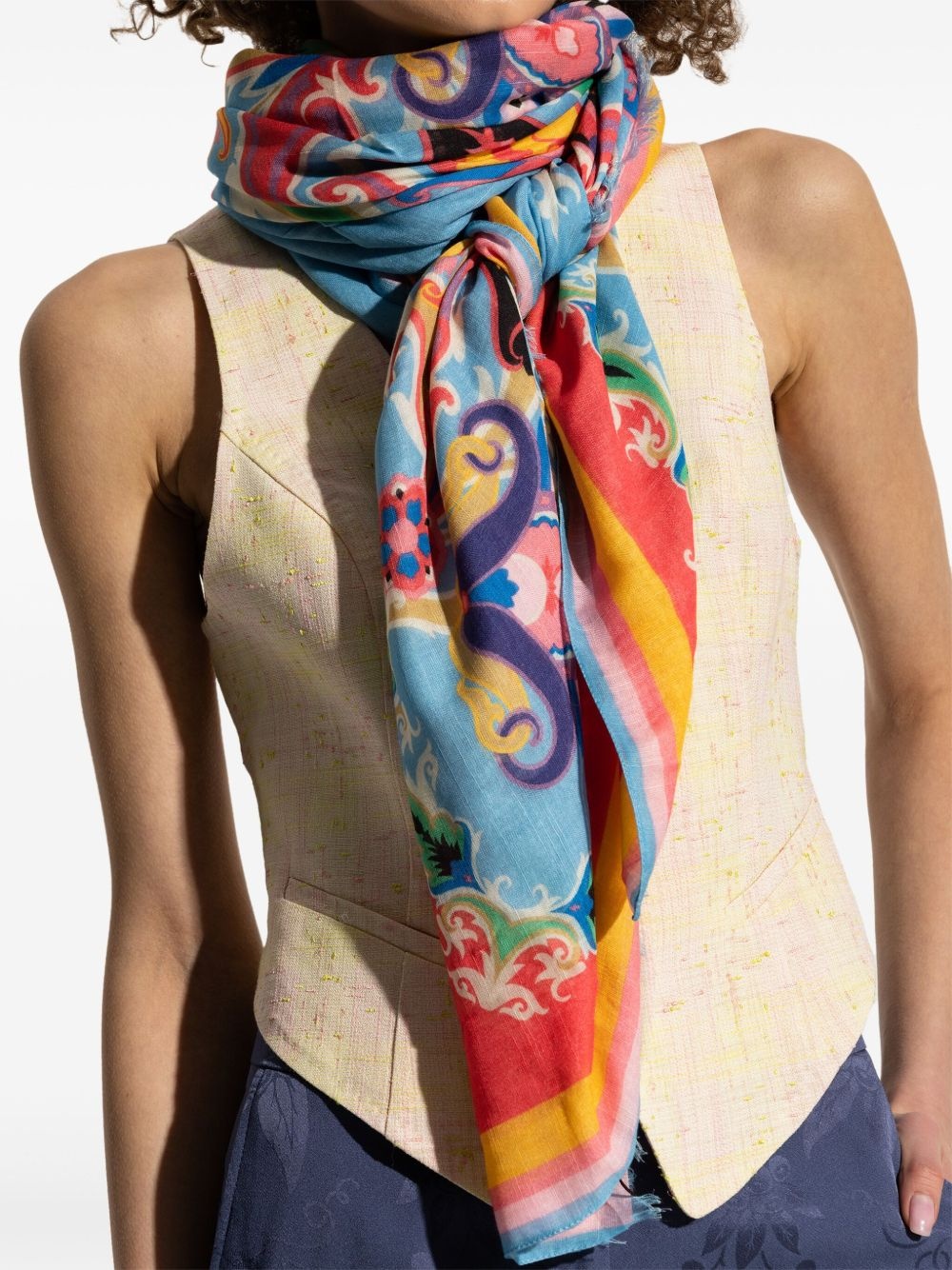 paisley-print scarf - 4