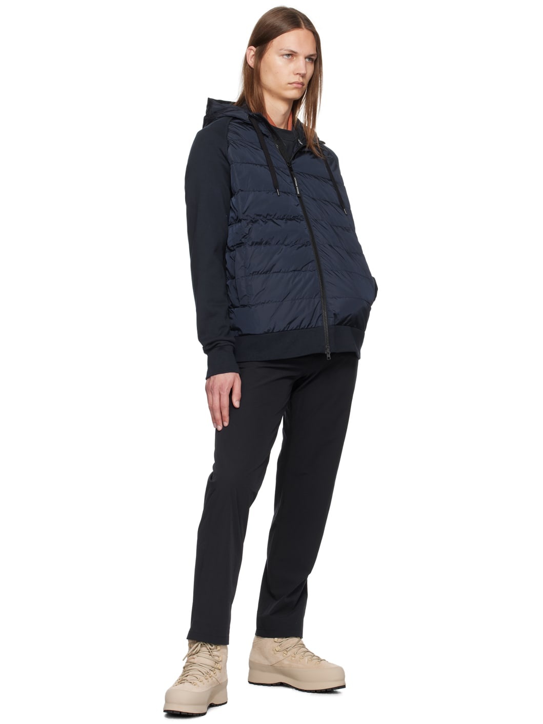 Navy Hybridge Huron Zip Down Jacket - 5