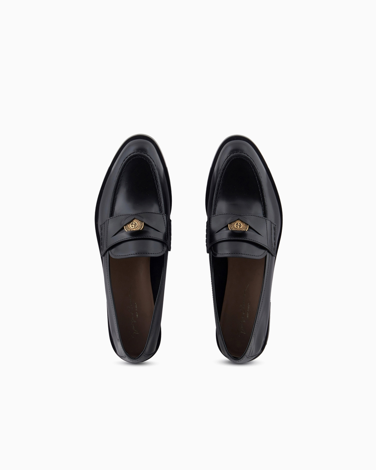 Brushed leather loafers - 3