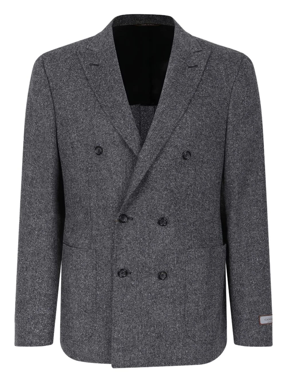double-breasted wool suit - 1