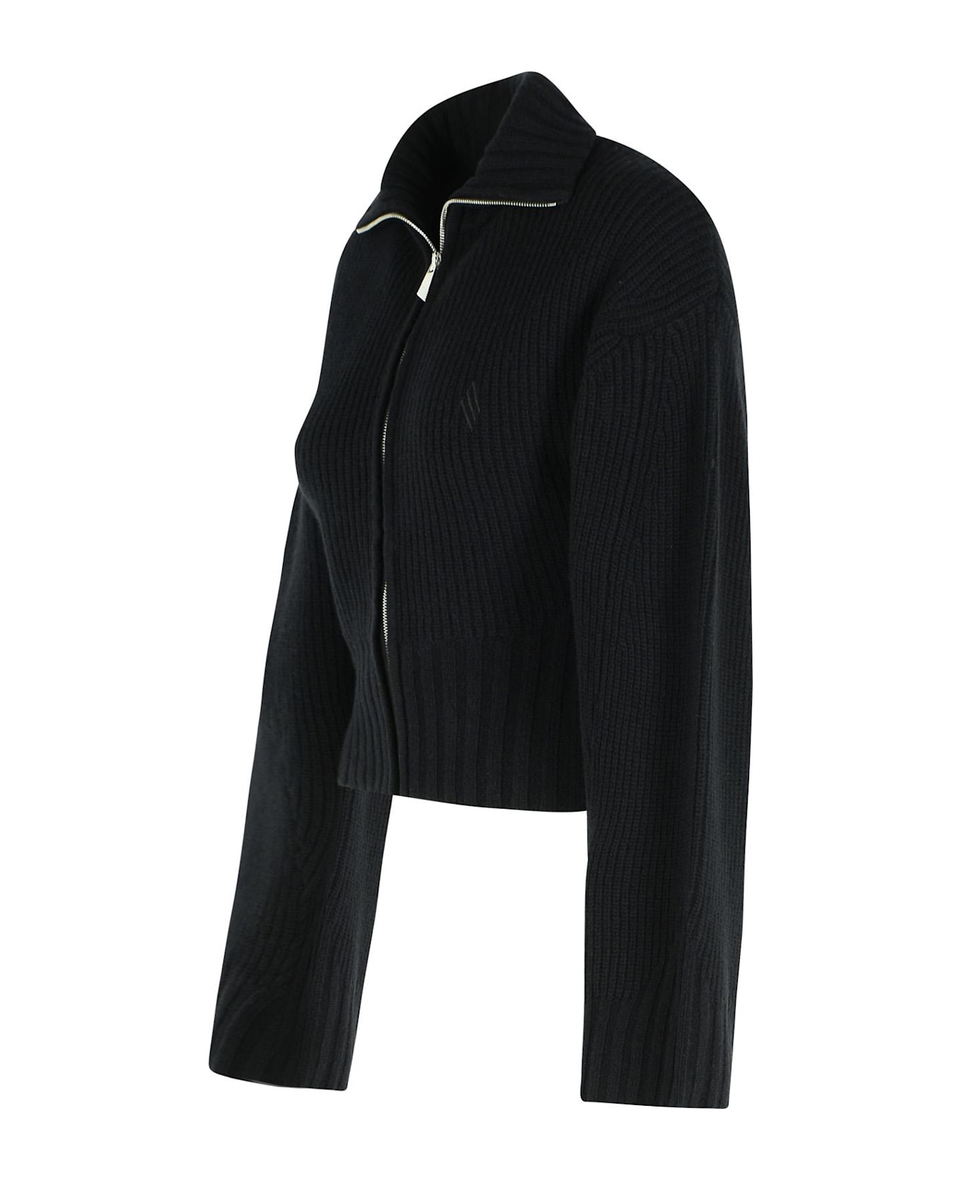 Black Wool And Cashmere Sweater - 2