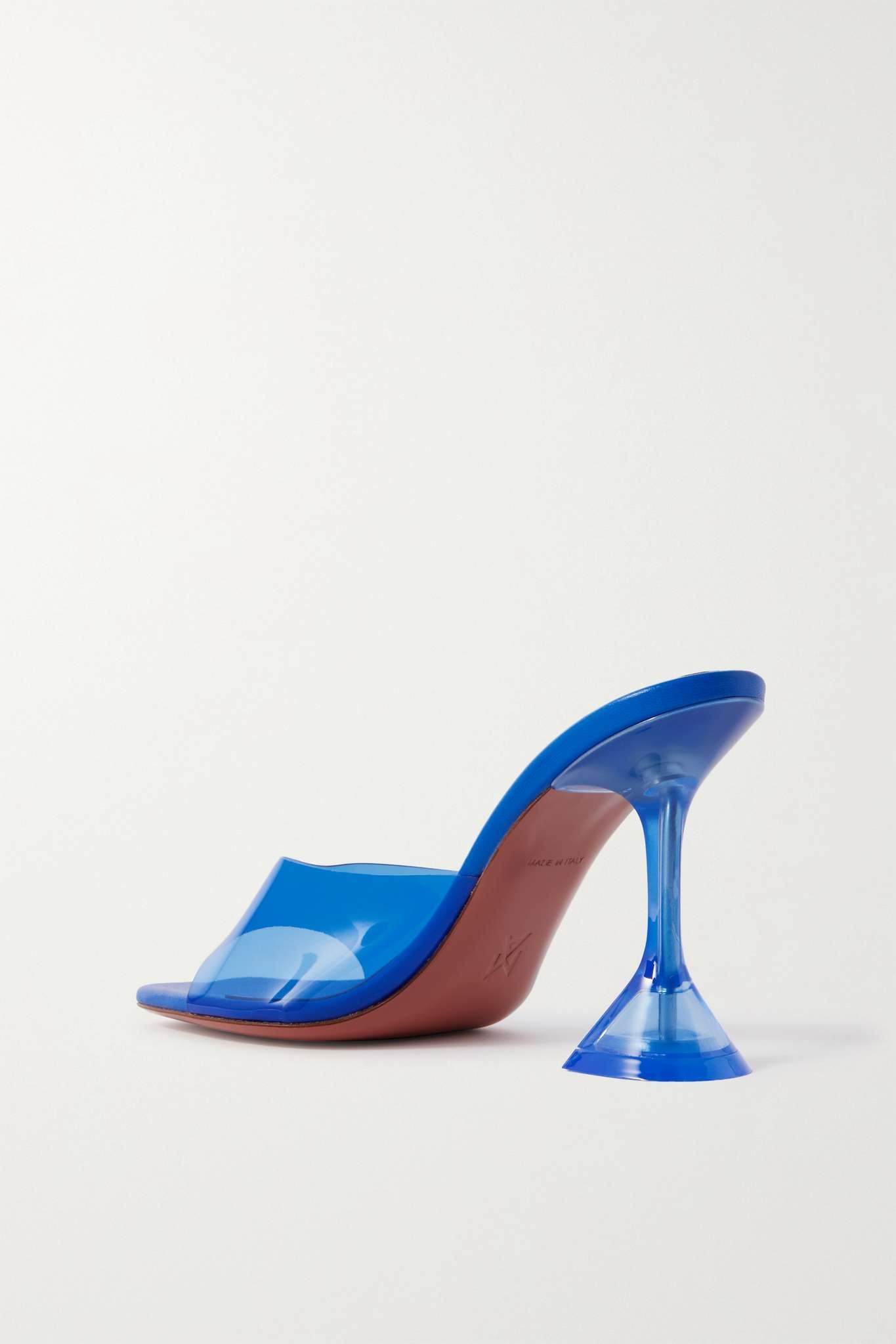 Lupita Glass PVC and leather mules - 3