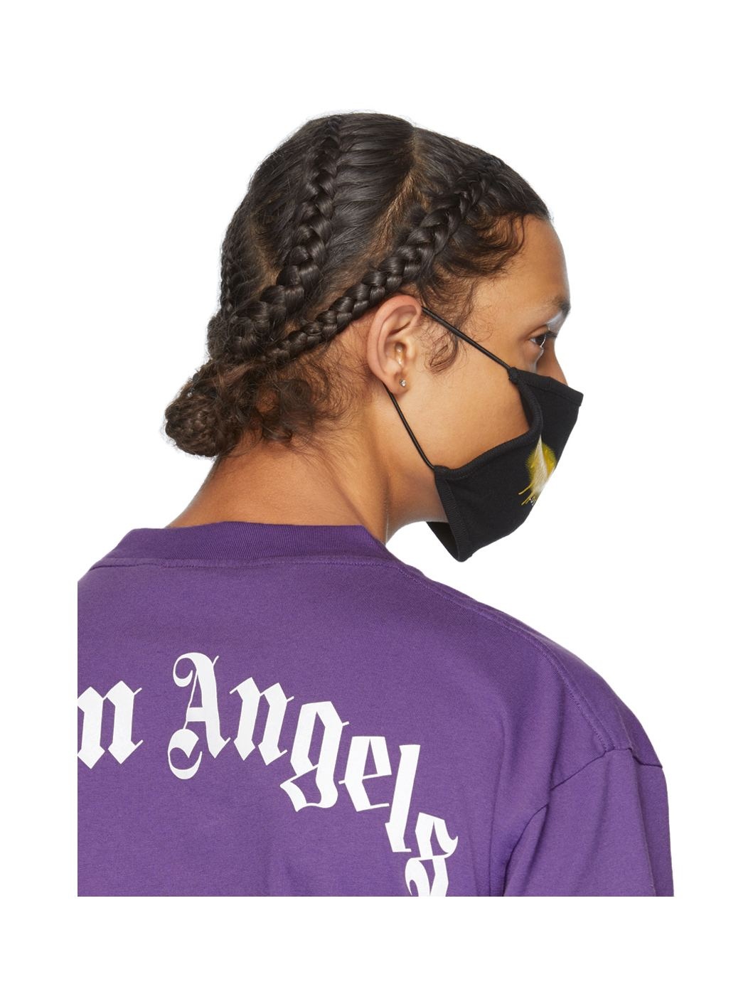 Black & Yellow Spray Logo Mask - 3