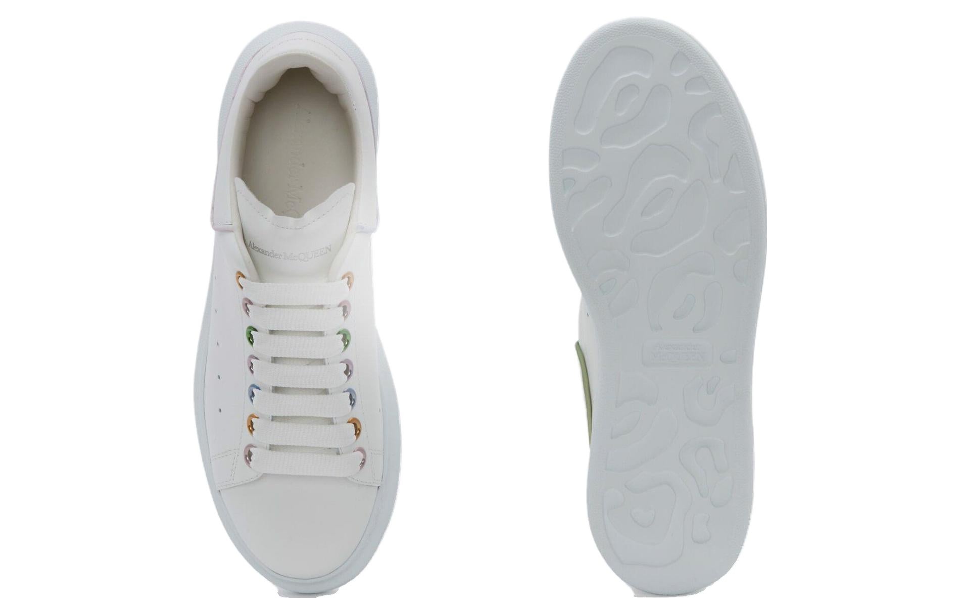 (WMNS) Alexander McQueen Oversized Sneakers 'White Metalic Eyelets' 685671WIB9W9035 - 5