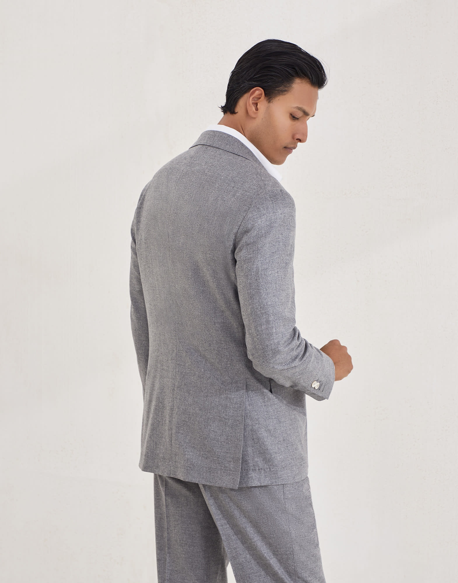 Cashmere and silk lightweight flannel deconstructed blazer - 2