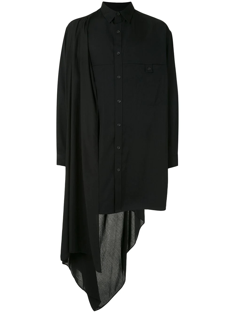 asymmetric draped shirt - 1