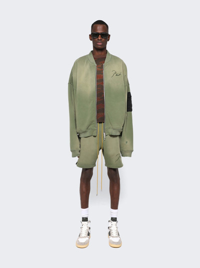 Rhude Sweat Shorts Sundry Olive outlook