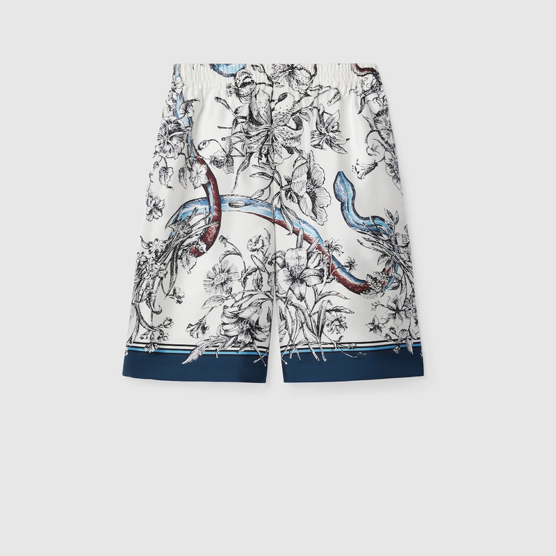 Printed silk shorts 1