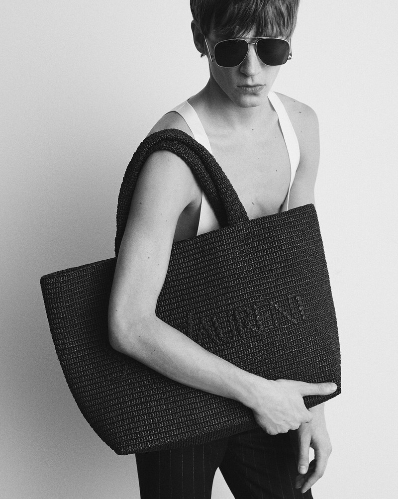 SAINT LAURENT saint laurent tote in raffia outlook