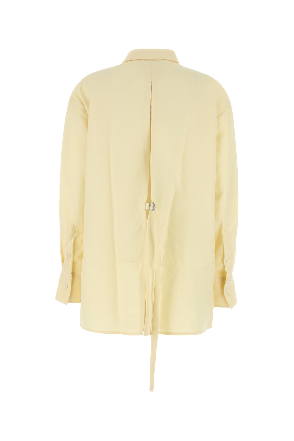 Pastel yellow wool oversize shirt - 2