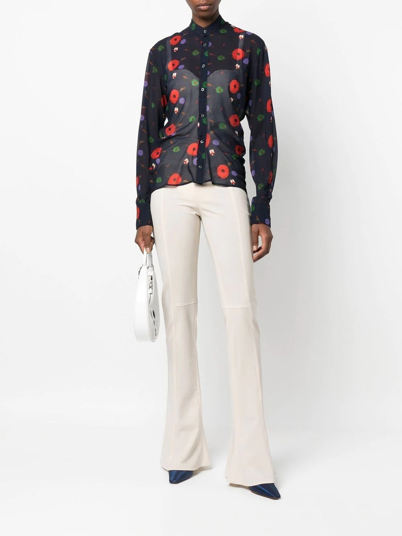 DSQUARED2 floral-print long-sleeved shirt outlook