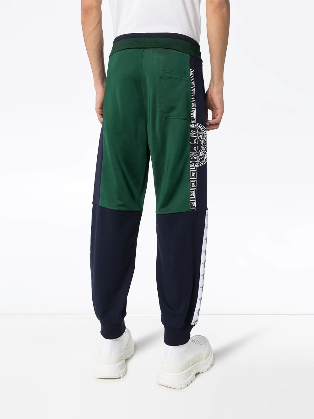 logo stripe panelled track pants - 4