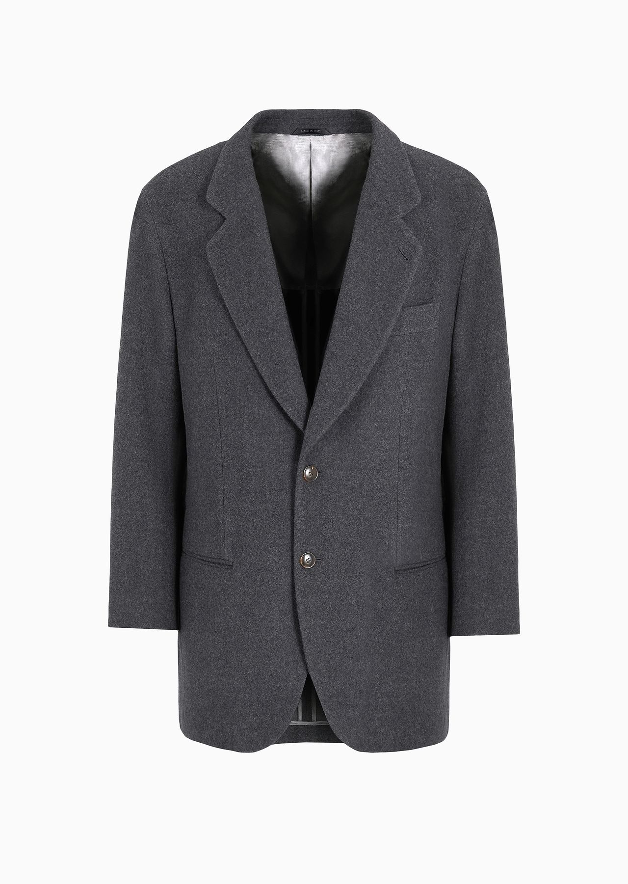 Single-breasted Heritage Line jacket in pure wool fleece - 1