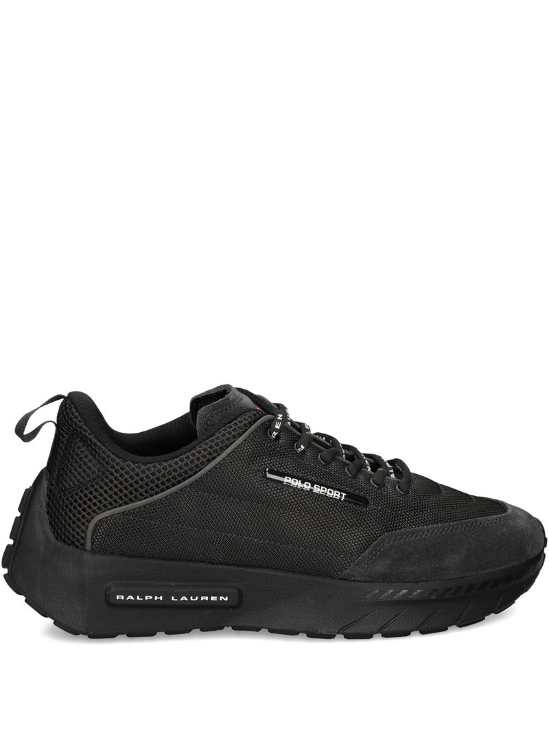 mesh-panel suede trainers 1