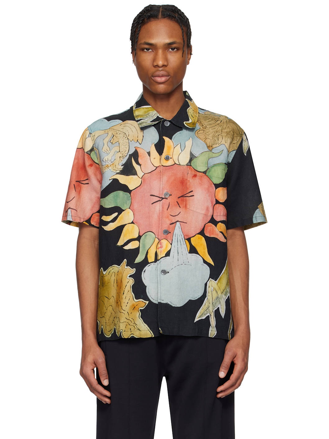 Multicolor Box Short Sleeve Shirt - 1