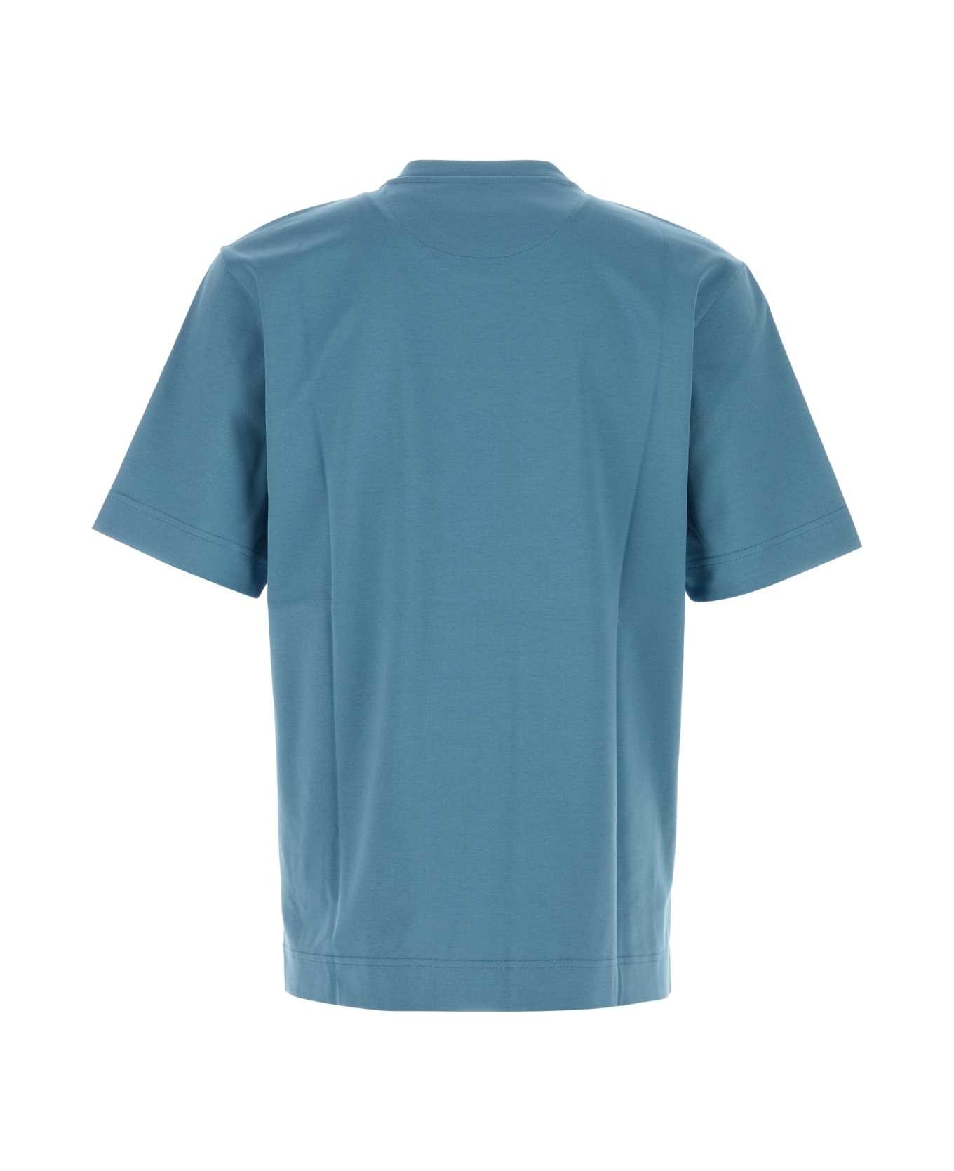 Air Force Blue Cotton T-shirt - 2