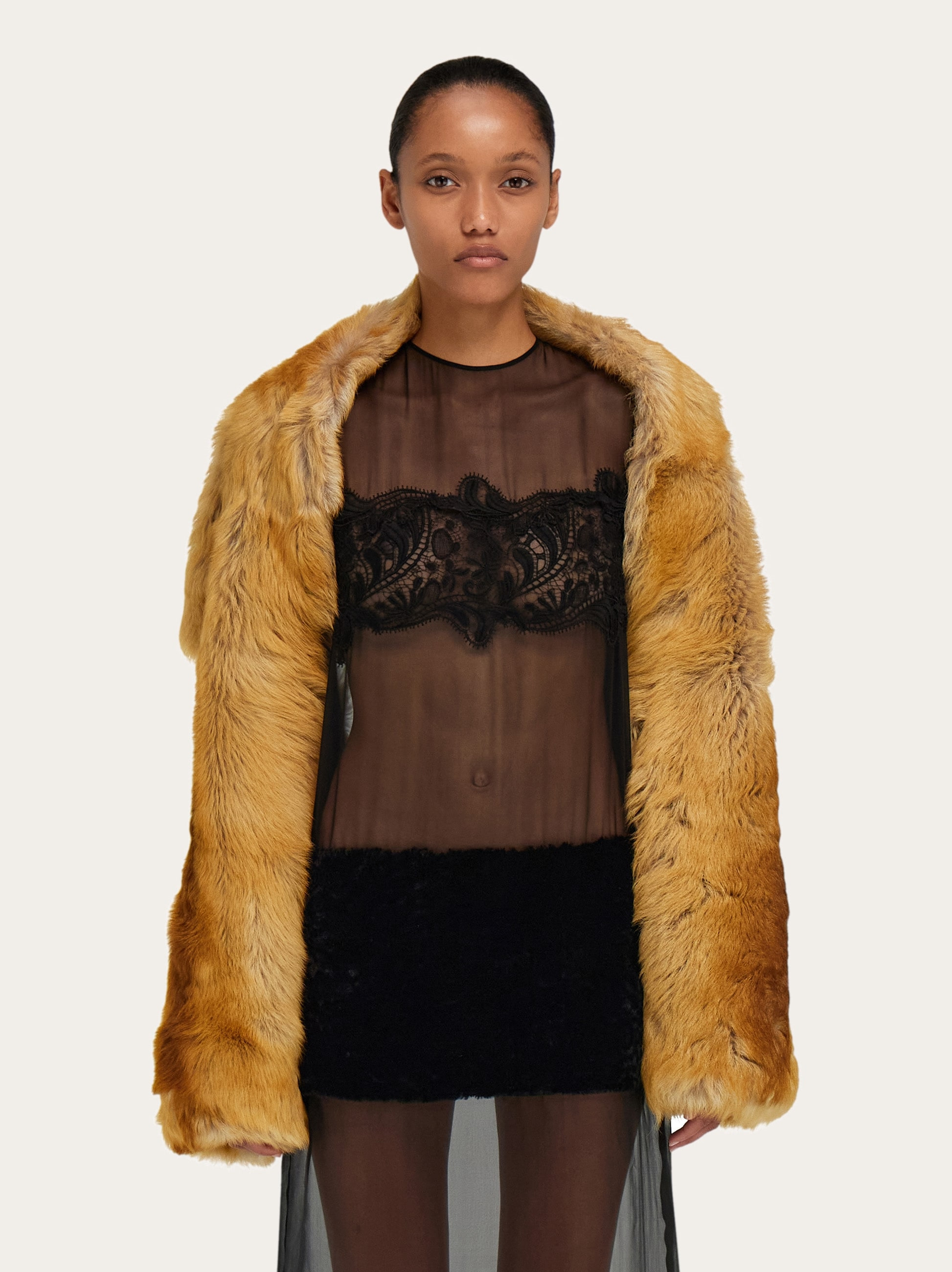 Shearling bolero coat - 2
